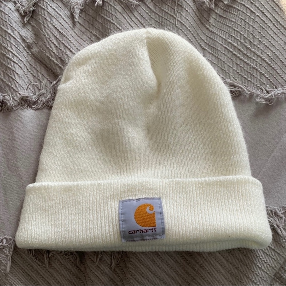 Cream Carhartt Beanie